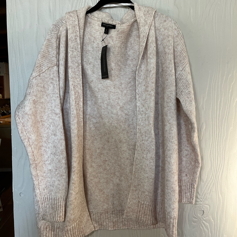 Banana republic cozy hooded open front cardigan
